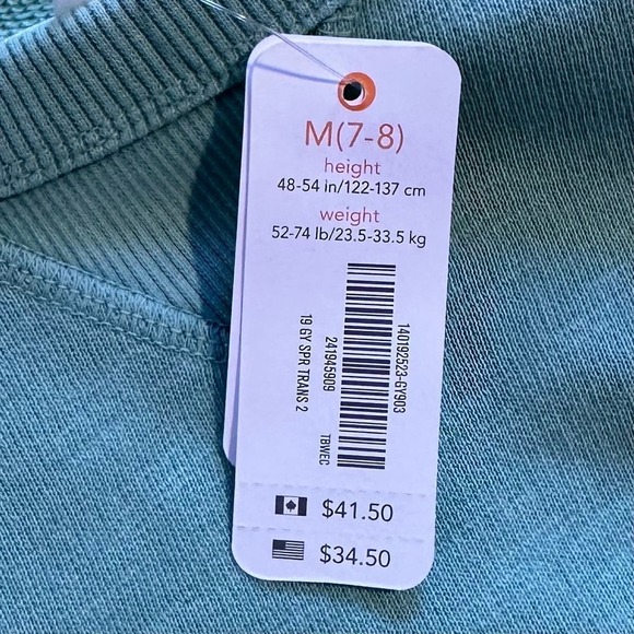 NWT Gymboree Long Sleeve Mint Sweatshirt Girls 7-8 - Picture 6 of 8